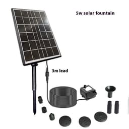 image-Solar Fountain Oxygen Rockery Water Garden Bird Bathtub Floating Fountain
