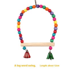 image-Parrot Solid Wood Stand Rod Swing Grinding Claw Toy