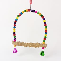 image-Parrot Solid Wood Stand Rod Swing Grinding Claw Toy