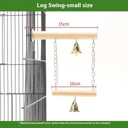 image-Parrot Solid Wood Stand Rod Swing Grinding Claw Toy