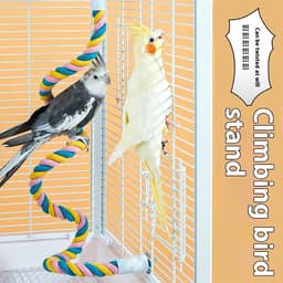 image-Climbing Cotton String Nibbling Relieving Stuffy Toy Bird