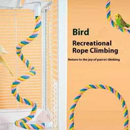 image-Climbing Cotton String Nibbling Relieving Stuffy Toy Bird