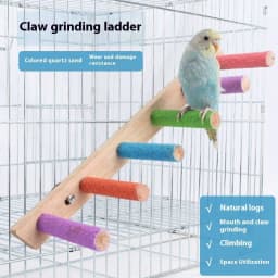 image-For Birds Frosted Stand Rod Parrot Grinding Claw Molar Stick Toy Bird Cage Stand Stick Accessories