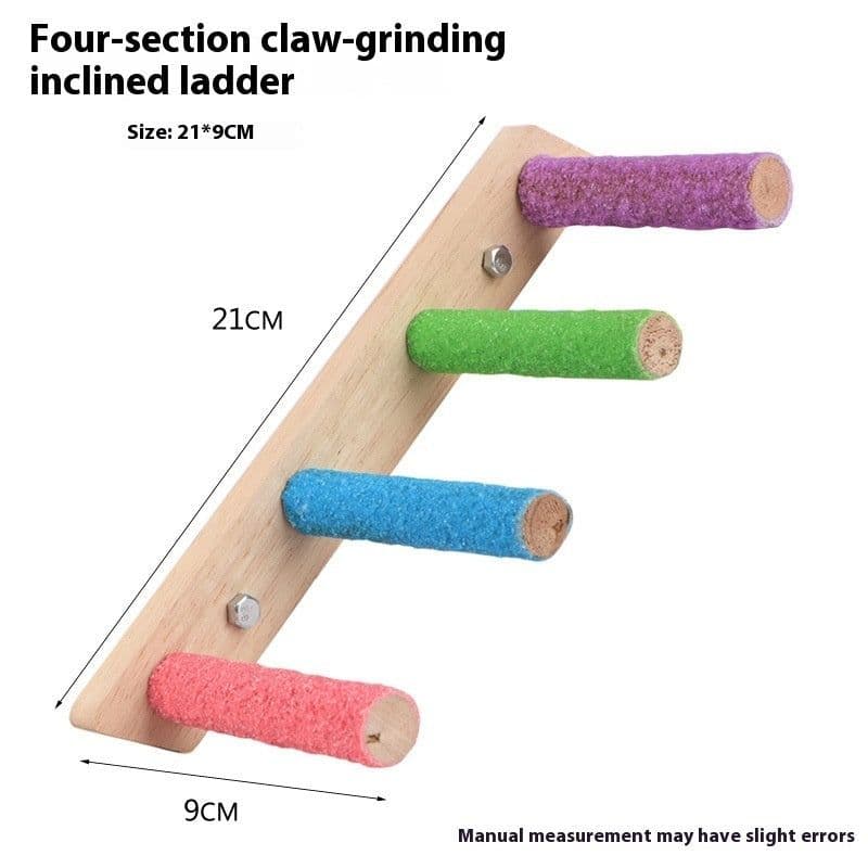 image-For Birds Frosted Stand Rod Parrot Grinding Claw Molar Stick Toy Bird Cage Stand Stick Accessories