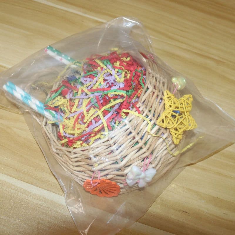 image-Parrot Basketball Hoop Five-pointed Star Paper Tube Puzzle Bite Toy