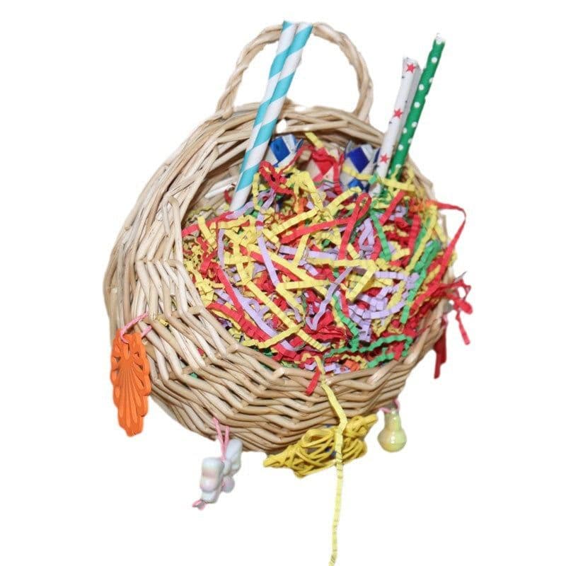 image-Parrot Basketball Hoop Five-pointed Star Paper Tube Puzzle Bite Toy