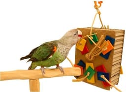 image-Parrot Colored Building Block Nibbling Toy