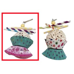 image-Parrot Toy Bird Edible Soft Ball Shredding Toy Relieving Boredom Chewing Bite Toy