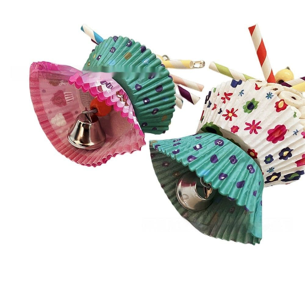 image-Parrot Toy Bird Edible Soft Ball Shredding Toy Relieving Boredom Chewing Bite Toy
