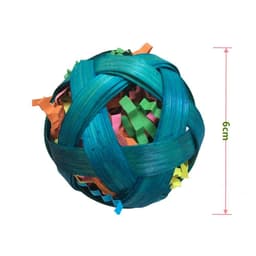 image-Natural Bamboo Woven Toy Ball Feeding Foraging Toy