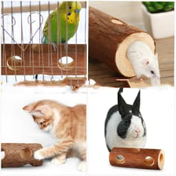 image-Hamster Solid Wood Pipe Bird Platform Rabbit Molar Dogs And Cats Toy Tree Tube