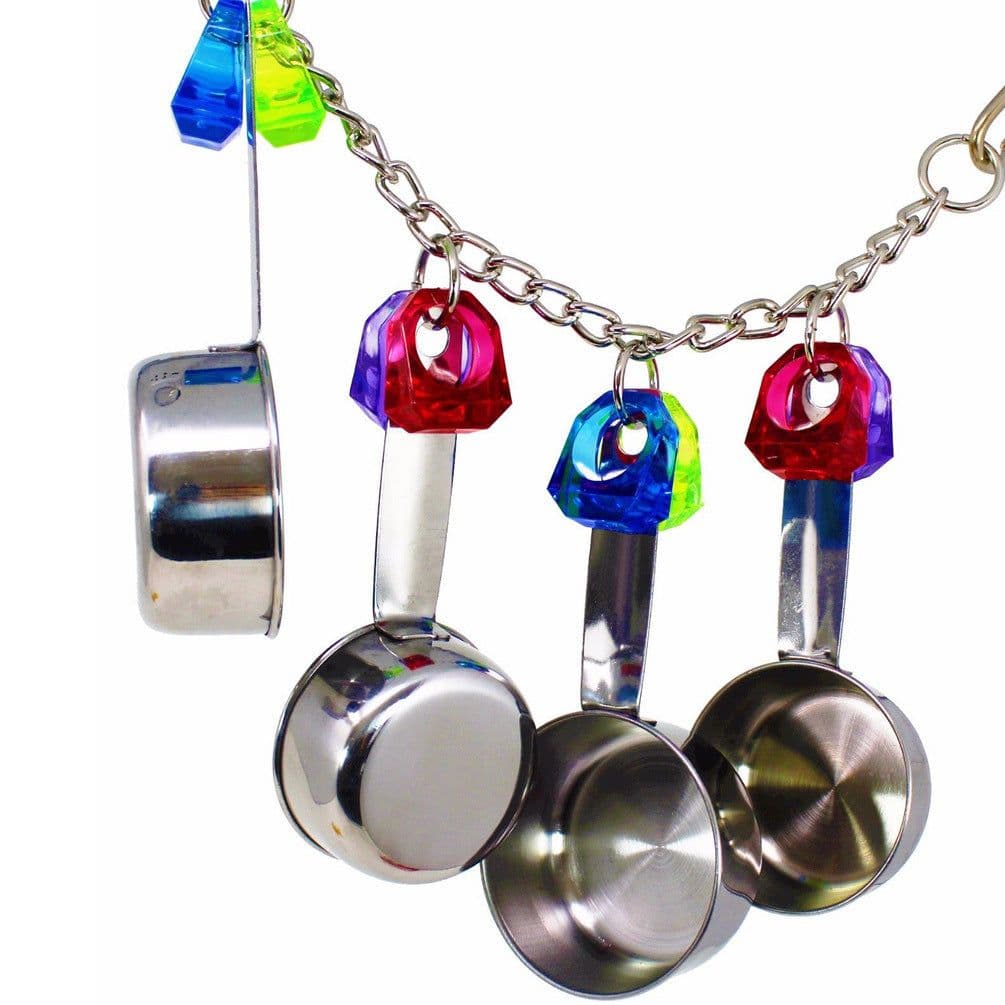 image-Parrot Bite Stainless Steel Four-pot String Toy