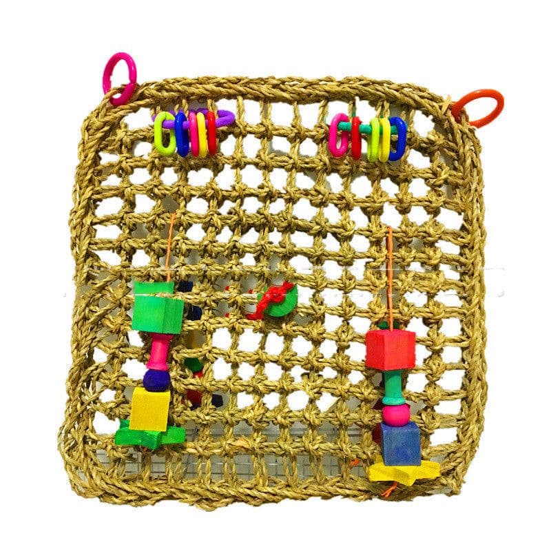 image-Pure Natural Straw Parrot Hammock