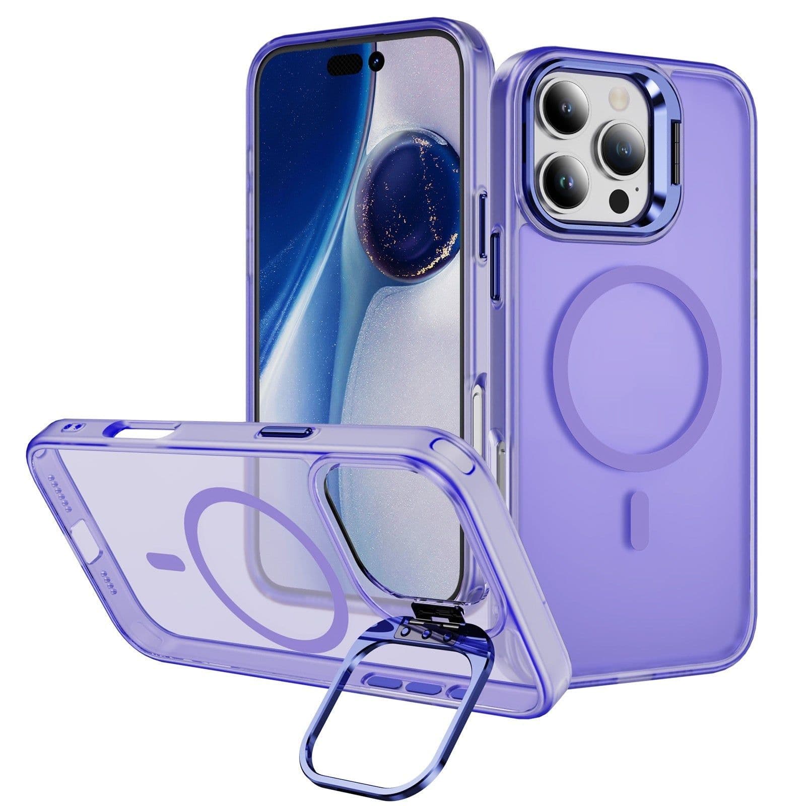 image-Magnetic Phone Case Lens Bracket Phone Case