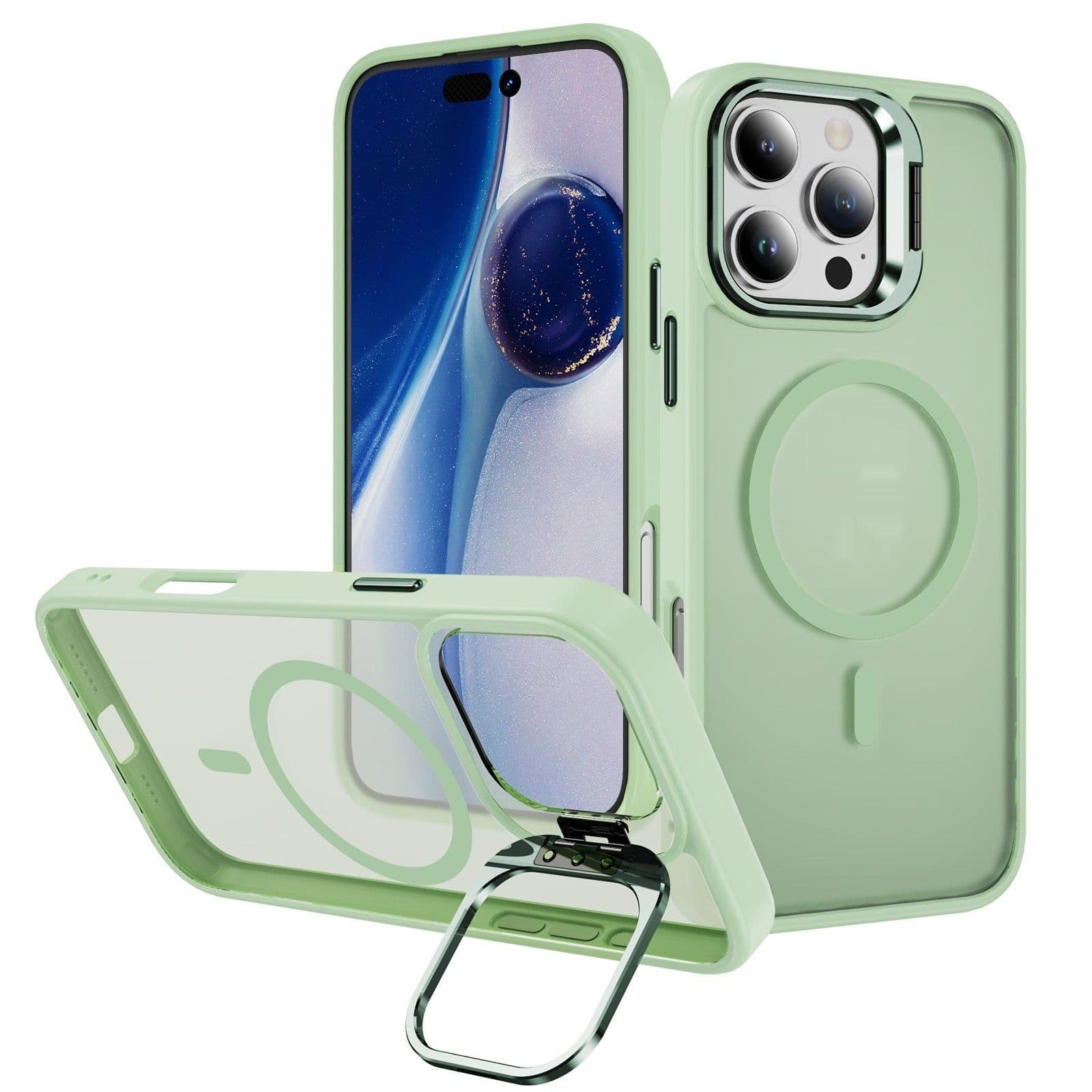 image-Magnetic Phone Case Lens Bracket Phone Case