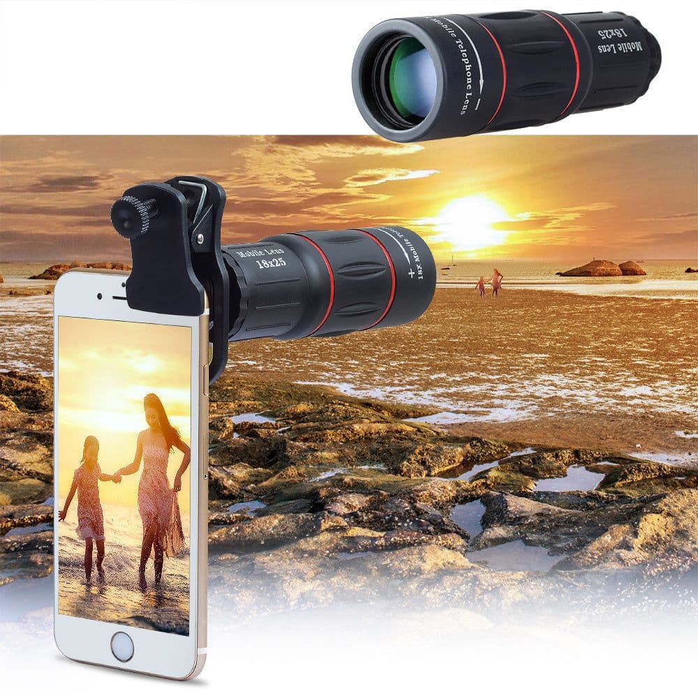 image-Compatible with Apple, 18X Telescope Zoom Mobile Phone Lens for iPhone Samsung Smartphones universal clip Telefon Camera Lens with tripod