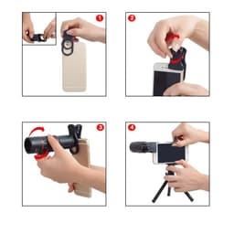 image-Compatible with Apple, 18X Telescope Zoom Mobile Phone Lens for iPhone Samsung Smartphones universal clip Telefon Camera Lens with tripod