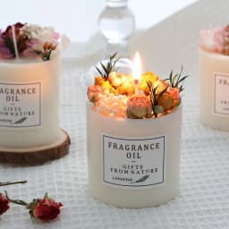image-Dried Flowers Decor Romantic Candles