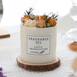 image-Dried Flowers Decor Romantic Candles
