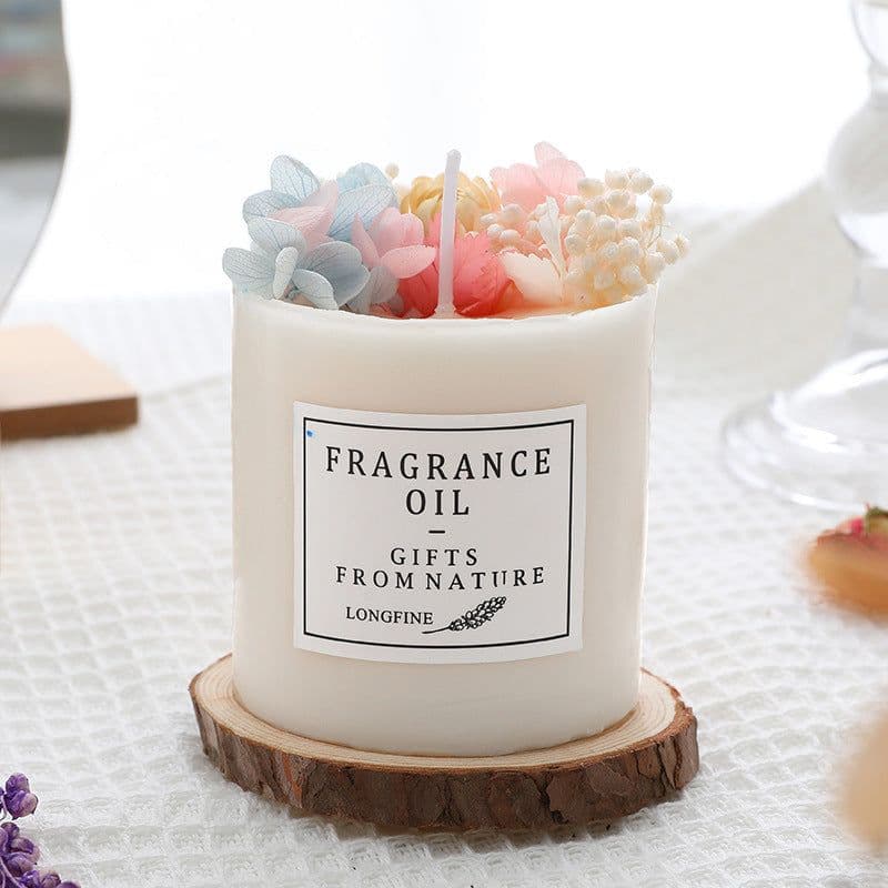 image-Dried Flowers Decor Romantic Candles