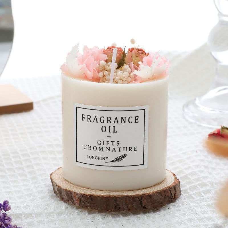 image-Dried Flowers Decor Romantic Candles