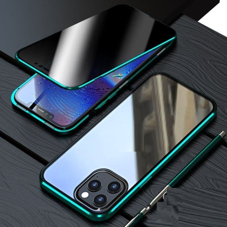 image-Double Sides Glass Cover Anti Privacy Protector Magnetic Adsorption Case