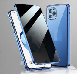 image-Double Sides Glass Cover Anti Privacy Protector Magnetic Adsorption Case