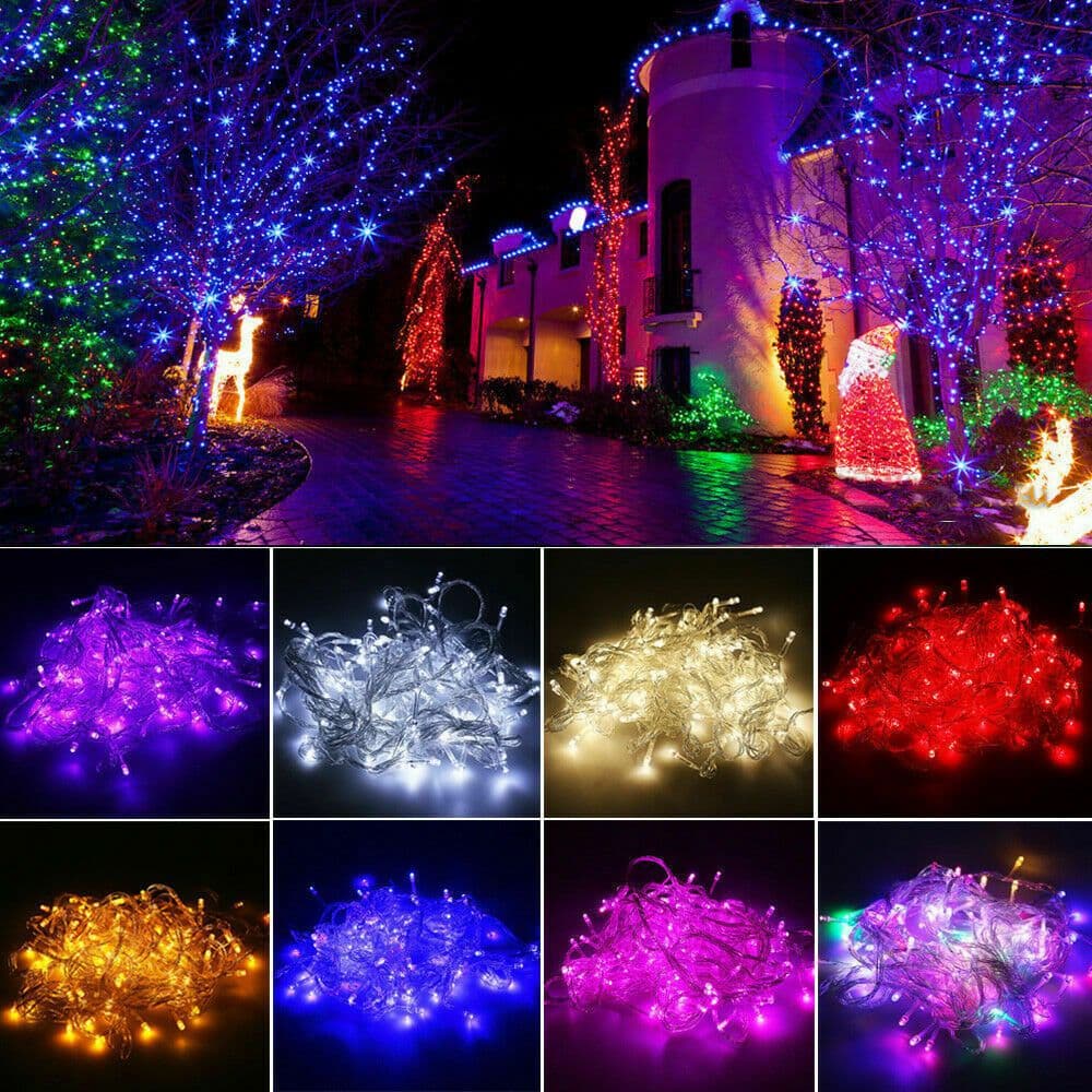 image-LED Fairy String Lights Multicolor Garland Beads Outdoor Waterproof Holiday Party Christmas Tree Decor
