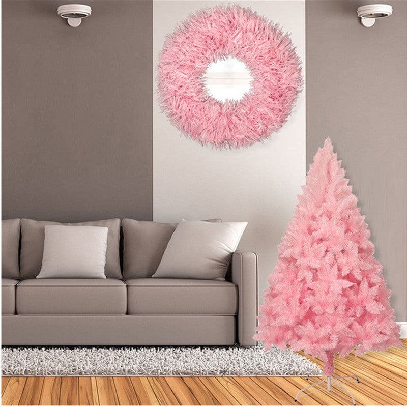 image-Christmas pink pointed gradient christmas tree