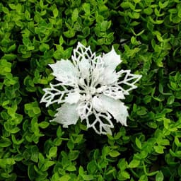 image-Glitter Artifical Christmas Flowers Christmas Tree Decorations For Home Fake Flowers Xmas Ornaments New Year Decor