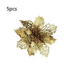 image-Glitter Artifical Christmas Flowers Christmas Tree Decorations For Home Fake Flowers Xmas Ornaments New Year Decor
