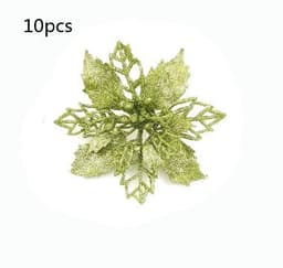 image-Glitter Artifical Christmas Flowers Christmas Tree Decorations For Home Fake Flowers Xmas Ornaments New Year Decor