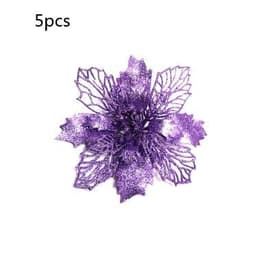 image-Glitter Artifical Christmas Flowers Christmas Tree Decorations For Home Fake Flowers Xmas Ornaments New Year Decor