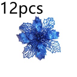 image-Glitter Artifical Christmas Flowers Christmas Tree Decorations For Home Fake Flowers Xmas Ornaments New Year Decor