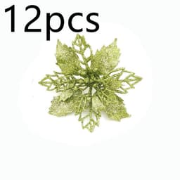 image-Glitter Artifical Christmas Flowers Christmas Tree Decorations For Home Fake Flowers Xmas Ornaments New Year Decor