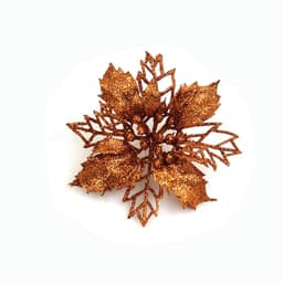 image-Glitter Artifical Christmas Flowers Christmas Tree Decorations For Home Fake Flowers Xmas Ornaments New Year Decor