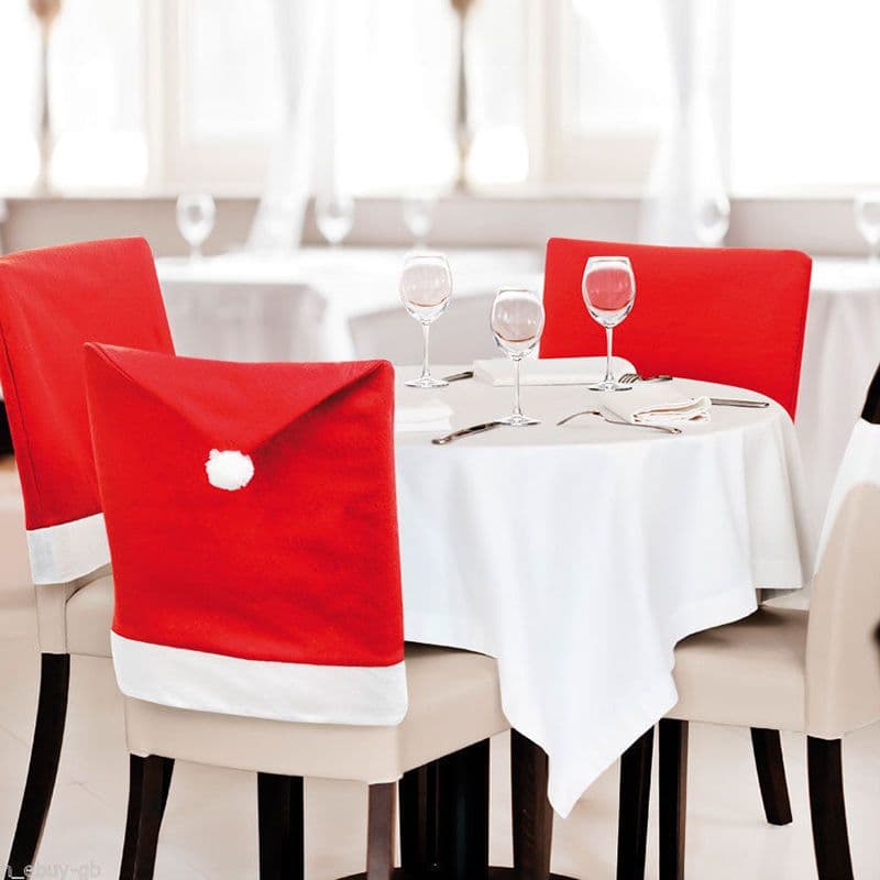 image-High quality Christmas Chairs Set Christmas goods table decorated Christmas hat in large quantities