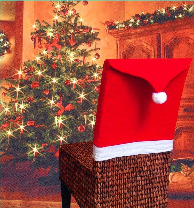 image-High quality Christmas Chairs Set Christmas goods table decorated Christmas hat in large quantities