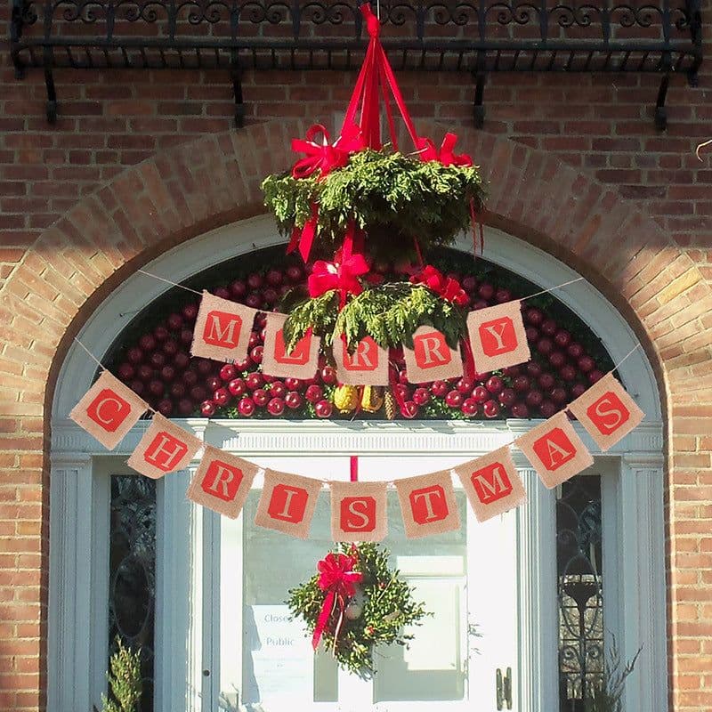 image-Merry Christmas Sackcloth Flag Christmas Banner Christmas Banner Decoration