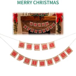 image-Merry Christmas Sackcloth Flag Christmas Banner Christmas Banner Decoration