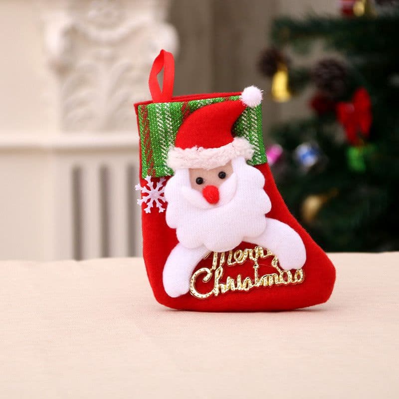 image-Christmas Decorations Santa Claus Socks Christmas Tree Pendant Christmas Socks Gift Bag Christmas Bag