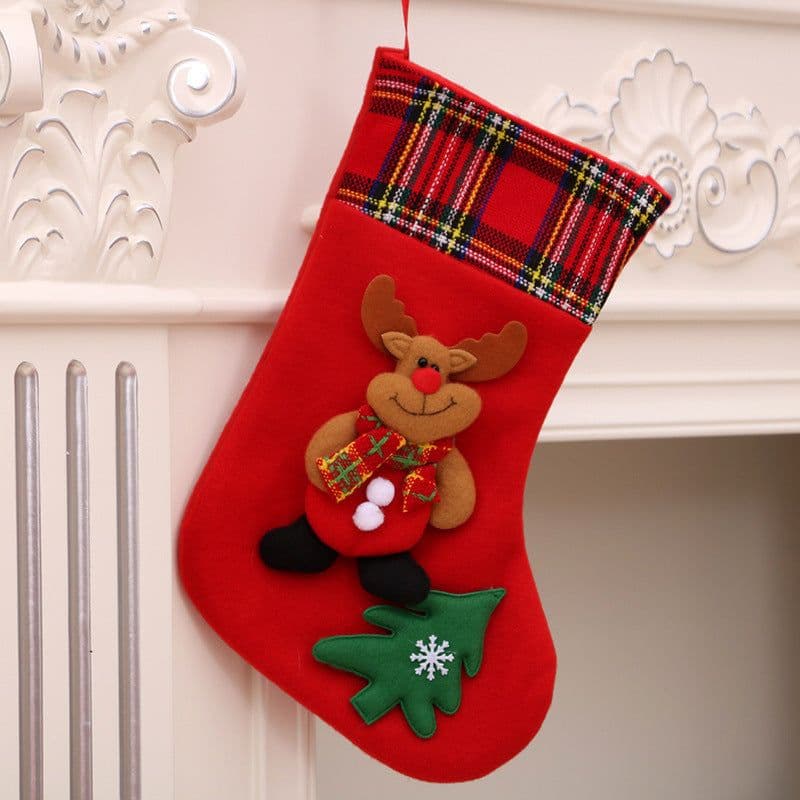 image-Christmas Decorations Santa Claus Socks Christmas Tree Pendant Christmas Socks Gift Bag Christmas Bag