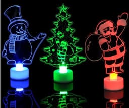 image-Colorful glowing Christmas tree ornaments
