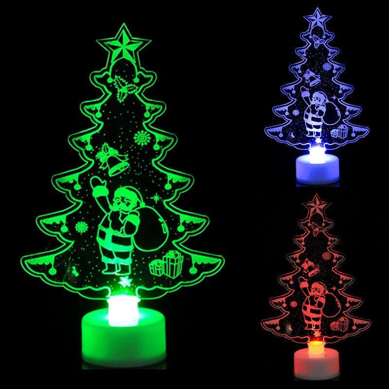 image-Colorful glowing Christmas tree ornaments