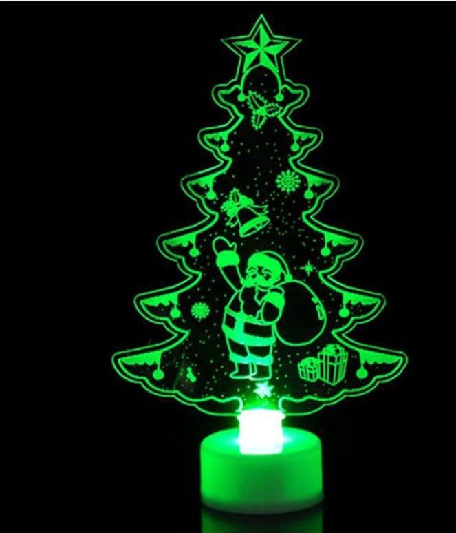 image-Colorful glowing Christmas tree ornaments