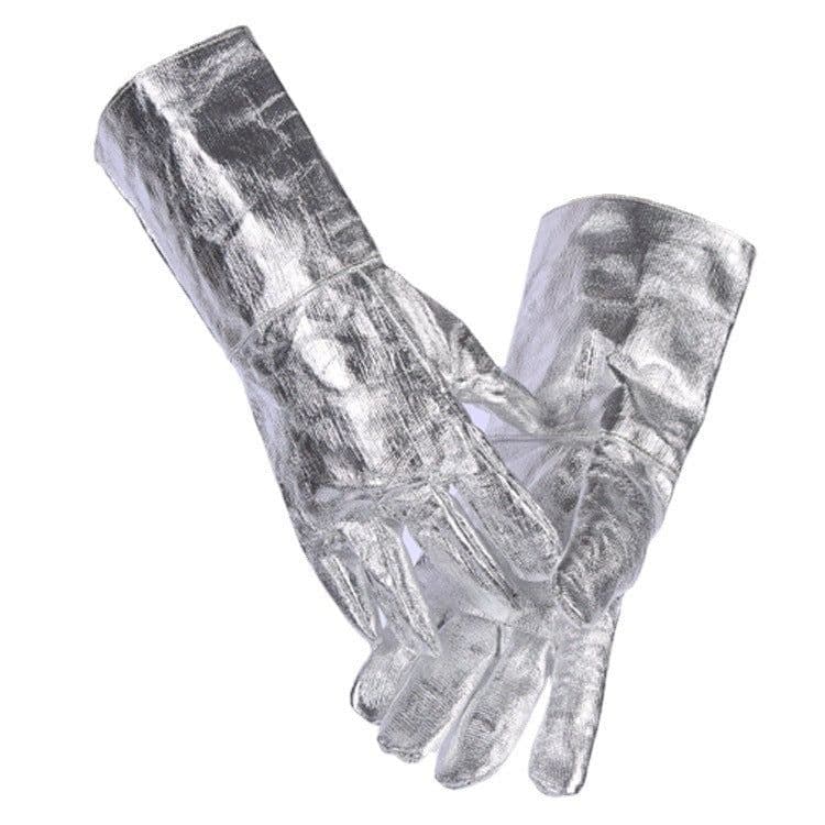 image-High Temperature Proof Aluminum Foil Gloves For Operation In Front Of The Oven At High Temperature