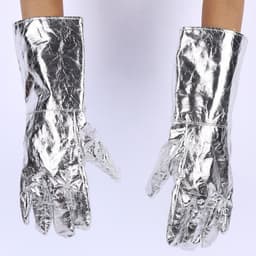 image-High Temperature Proof Aluminum Foil Gloves For Operation In Front Of The Oven At High Temperature