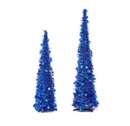 image-Artificial Tinsel Up Christmas Tree With Stand Gorgeous Collapsible Artificial Christmas Tree For Christmas Decorations