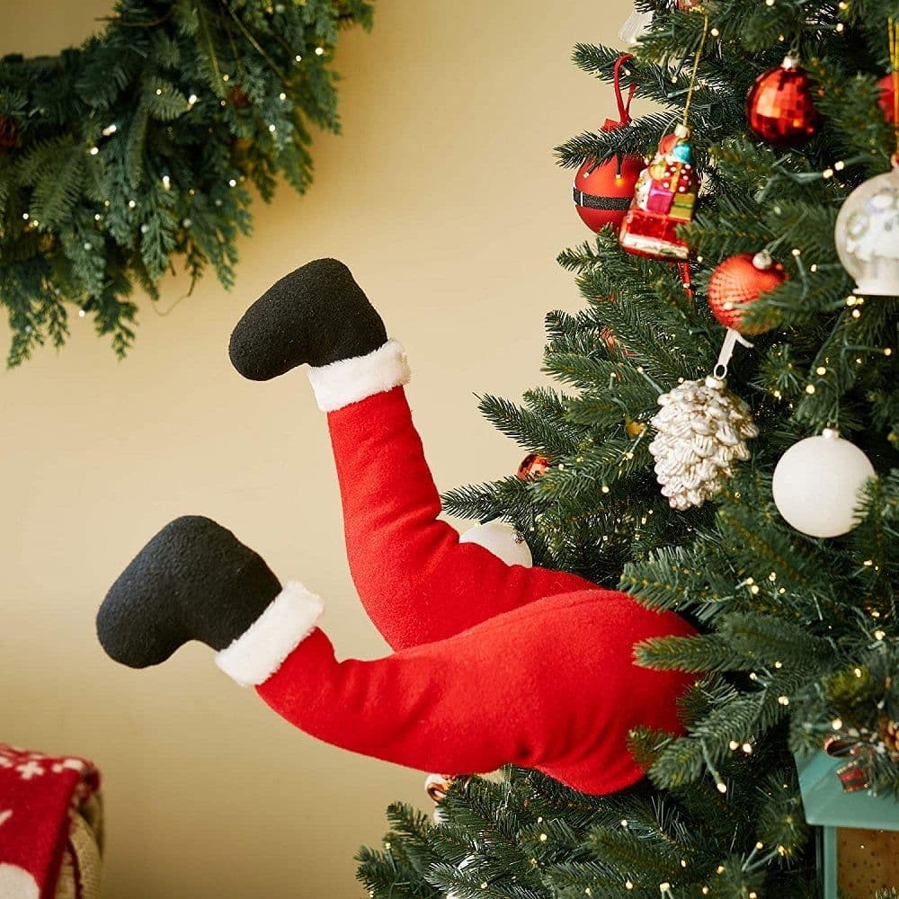 image-Garden decoration Elf legs Christmas Day