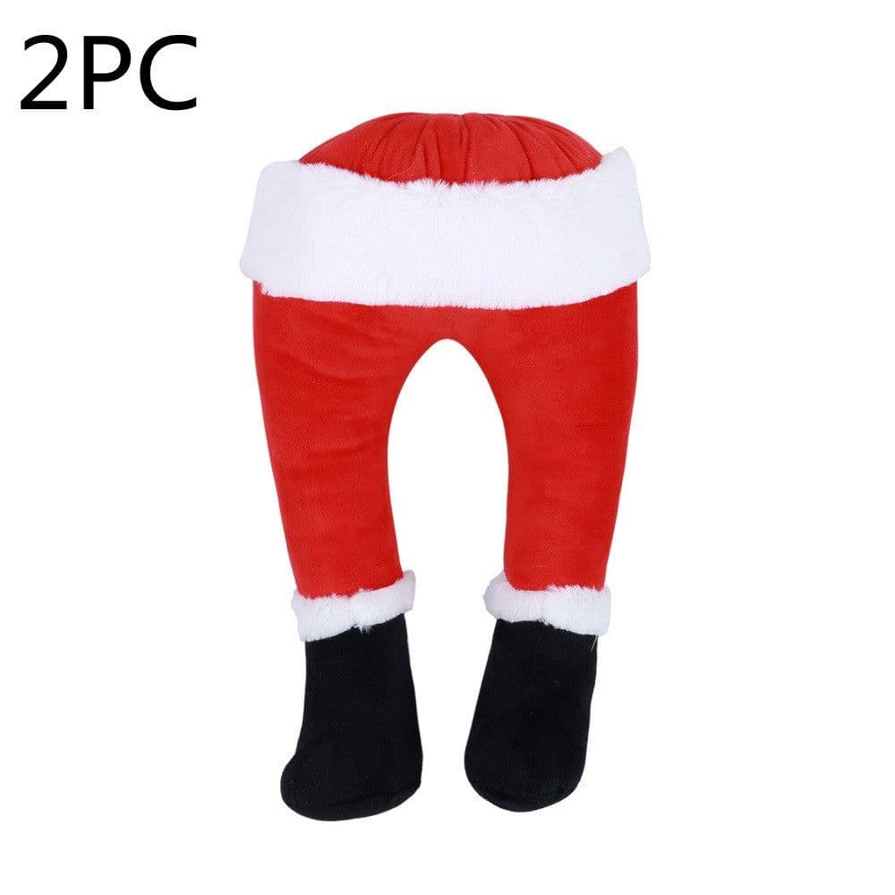 image-Garden decoration Elf legs Christmas Day